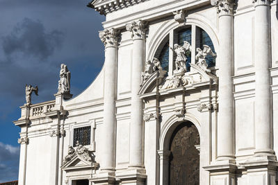 Low angle view of statue of historic building