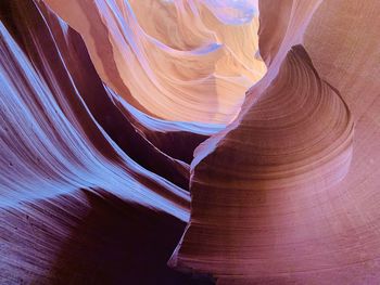 Low angle view of rock formation