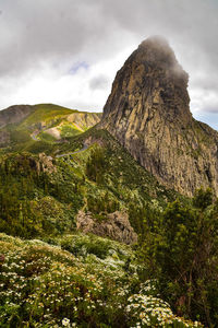 Scenic view of rocky mountains against sky