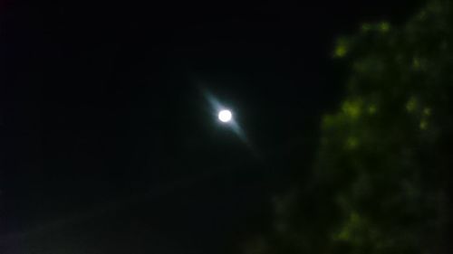 Moon in sky at night