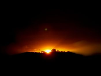 Scenic view of sky at night