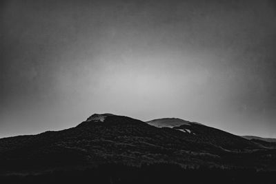 Scenic view of mountains against clear sky