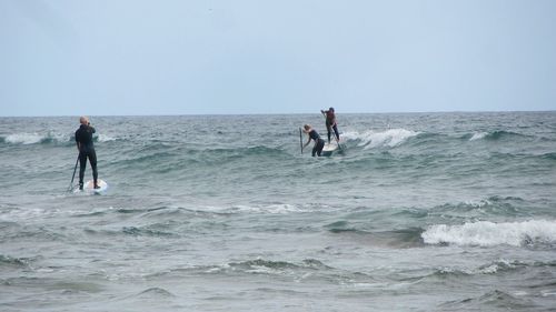 Tourists enjoying at beach