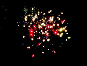 Low angle view of firework display