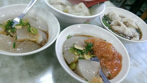 Close-up of served food