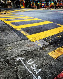 Stop sign on road