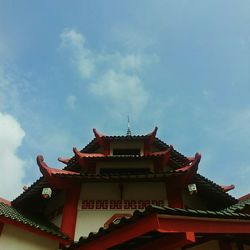 Low angle view of building against sky