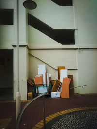 Empty benches in the dark