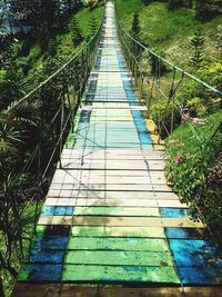 Bridge amidst trees