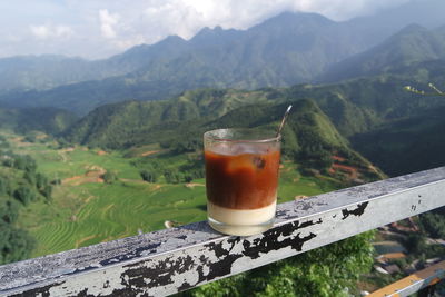 Close-up of coffee in mountains