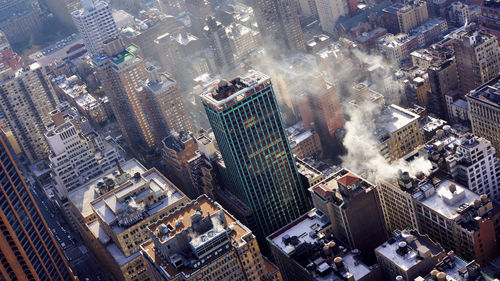 High angle view of cityscape