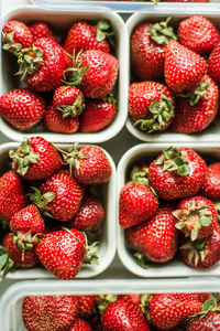 Full frame shot of strawberries