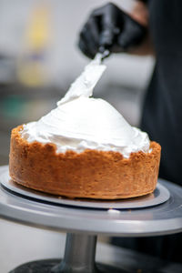 Close-up of dessert in plate