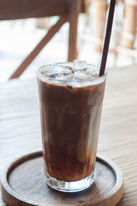 Close-up of coffee on table