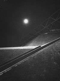 Low angle view of railroad tracks