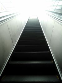 Low angle view of escalator