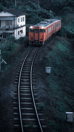 Train on railroad track