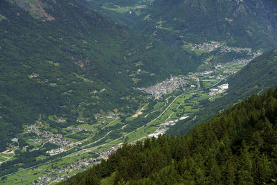 High angle view of valley