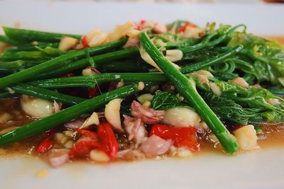 Close-up of salad in plate