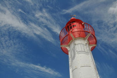 Low angle view of water tower against sky