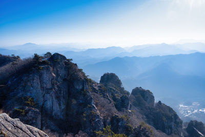 Scenic view of mountains against the sky