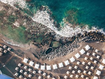 High angle view of swimming pool