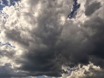 Low angle view of cloudy sky