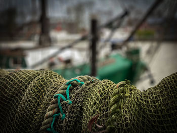 Close-up of fishing net