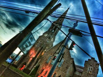 Low angle view of buildings against sky