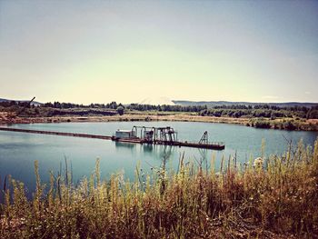 Scenic view of calm lake