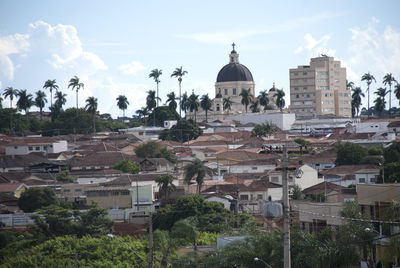 View of town against sky