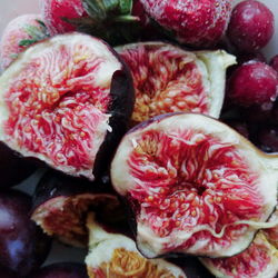 Full frame shot of strawberries in market