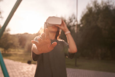 Young woman using mobile phone