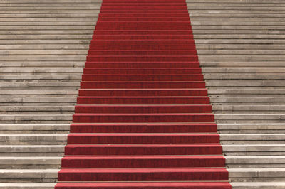 Steps against red brick wall