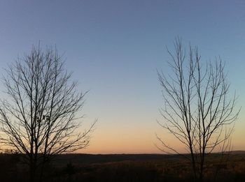 Scenic view of landscape at sunset