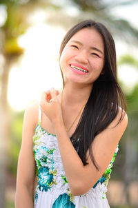 Portrait of a smiling young woman
