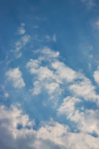 Low angle view of clouds in sky