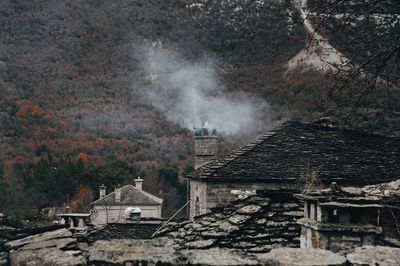 High angle view of houses