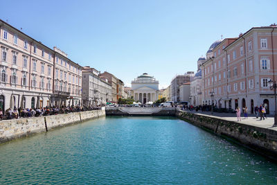 Gran canal and borgo teresiano in trieste, italy