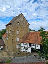 View of old building in town