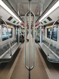 Interior of metro train