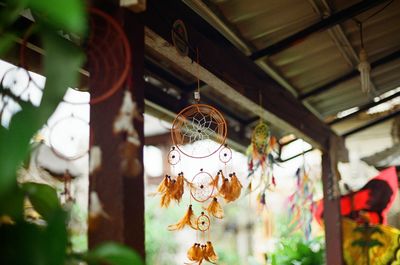 Low angle view of chandelier