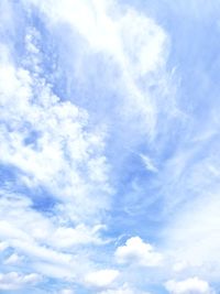 Low angle view of clouds in sky