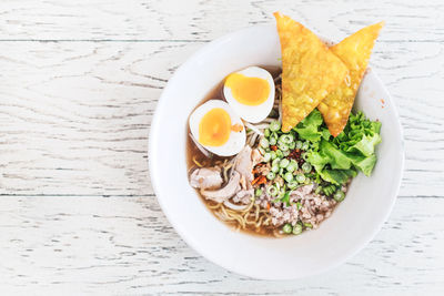 Close-up of meal served in bowl