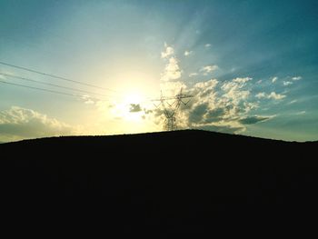 Silhouette of landscape at sunset
