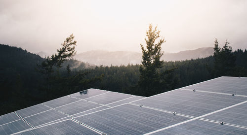 View of solar panels