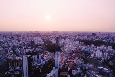 Cityscape at sunset