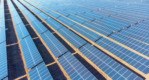 Solar power station. power plant using renewable solar energy with sun. solar panels producing green