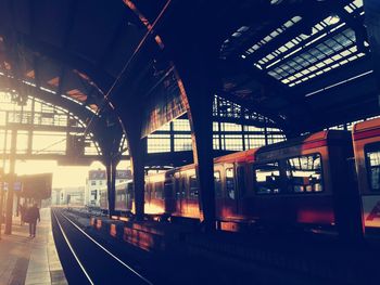 Train at railroad station