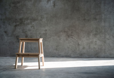 Empty chair in building